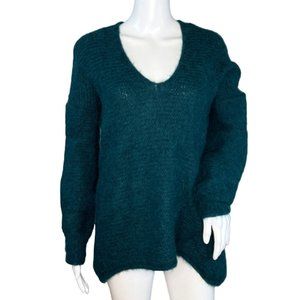 Free People Sweater Womens XSmall‎ Green All Mine Jumper Oversized Comfy Alpaca